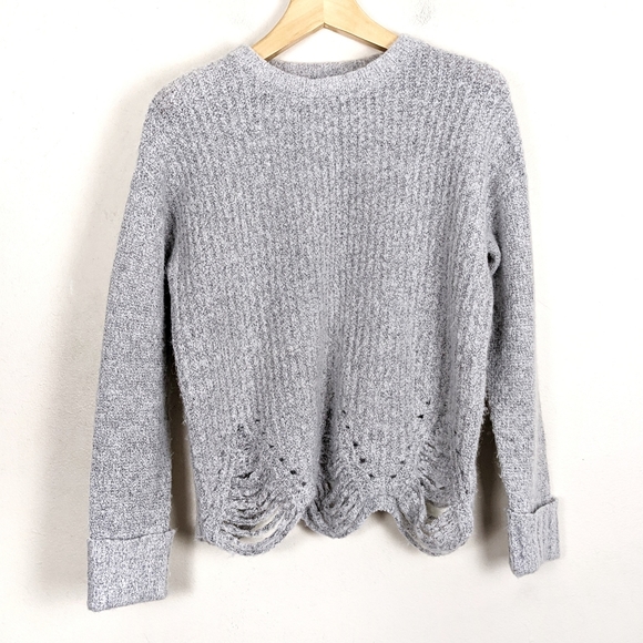 Anthropologie Sweaters - Anthropologie Ruby Moon Cut Out Hem Sweater